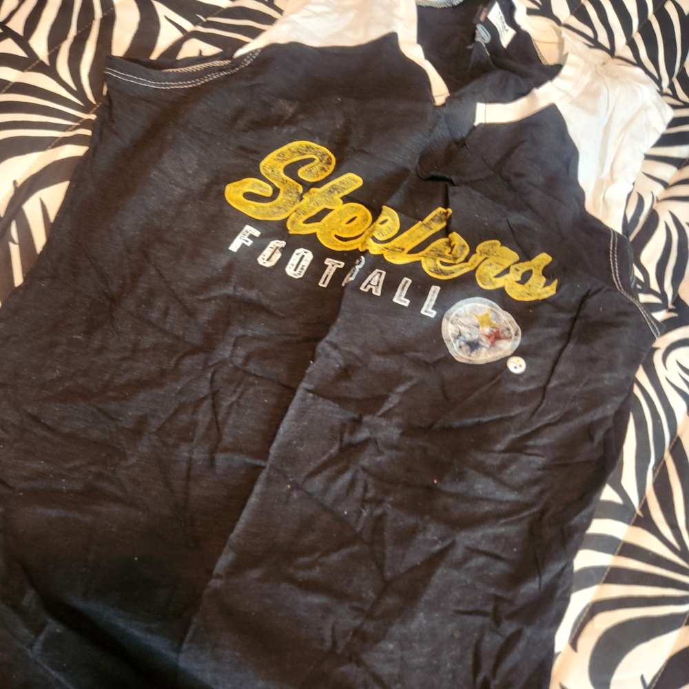 Steelers Kids Football Tank Top - Black and White